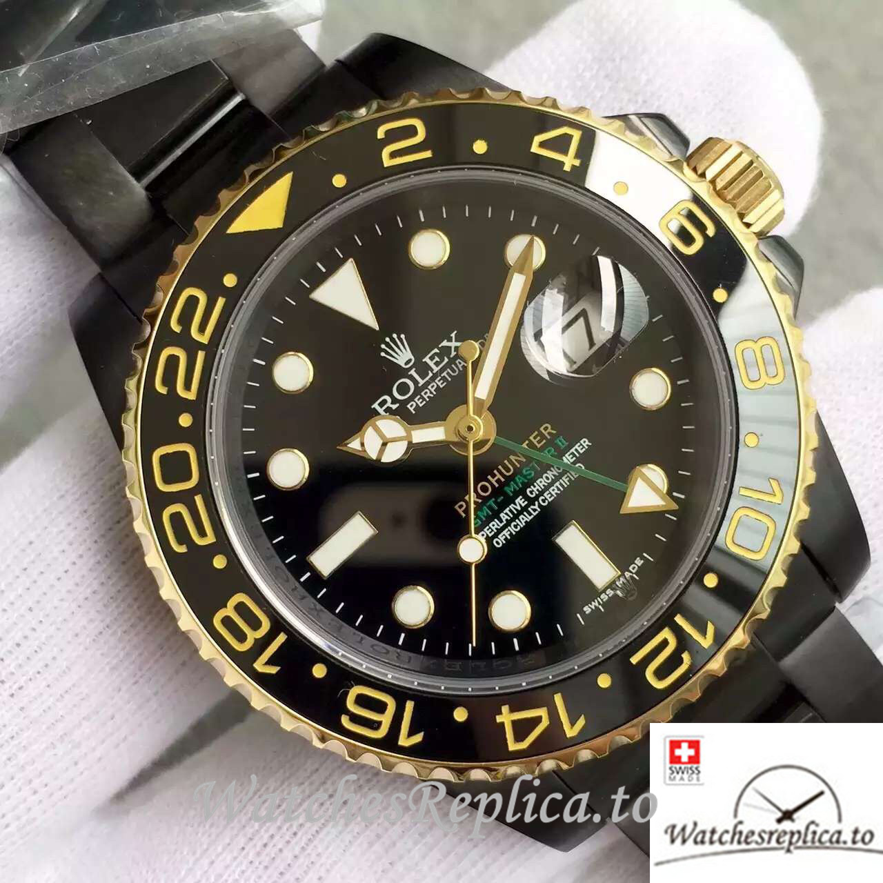 Swiss Rolex GMT Master Replica 116713-LN-78203 Stainless steel strap 40MM - Replica Watches Shop