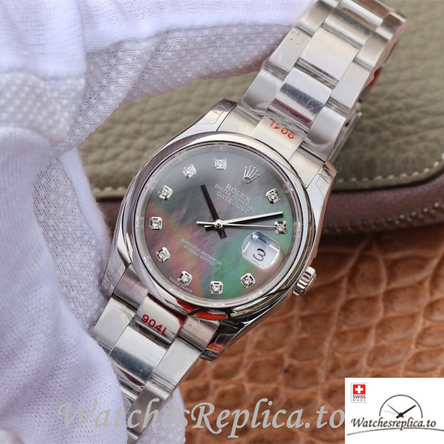 Swiss Rolex Datejust Replica 116200 Stainless steel strap 36MM - WatchesReplica.to