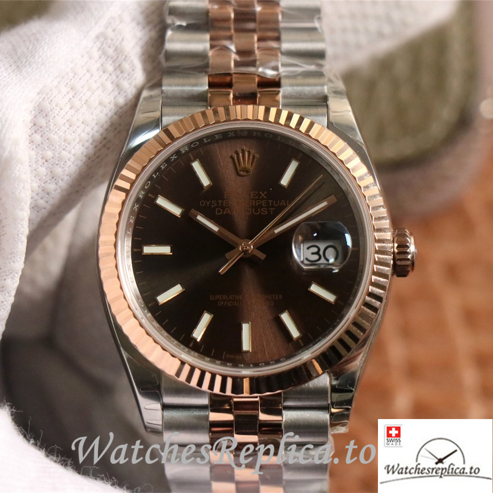 Swiss Rolex Datejust Replica 126233 Stainless steel strap 36MM - WatchesReplica.to
