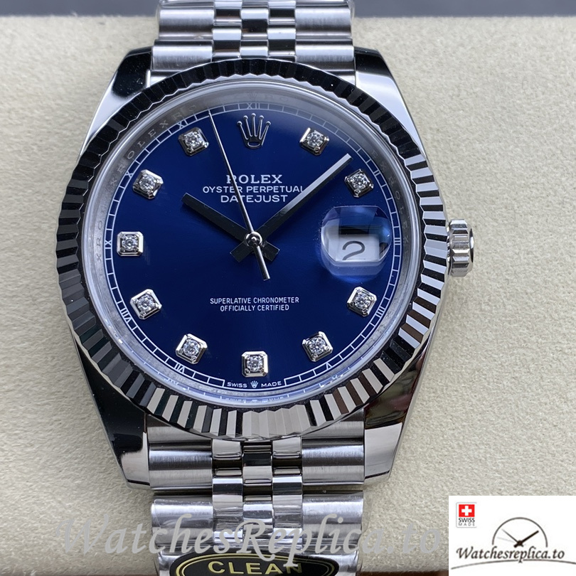 Swiss Rolex Datejust Replica 126334 Stainless steel strap 41MM Blue Dial - WatchesReplica.to