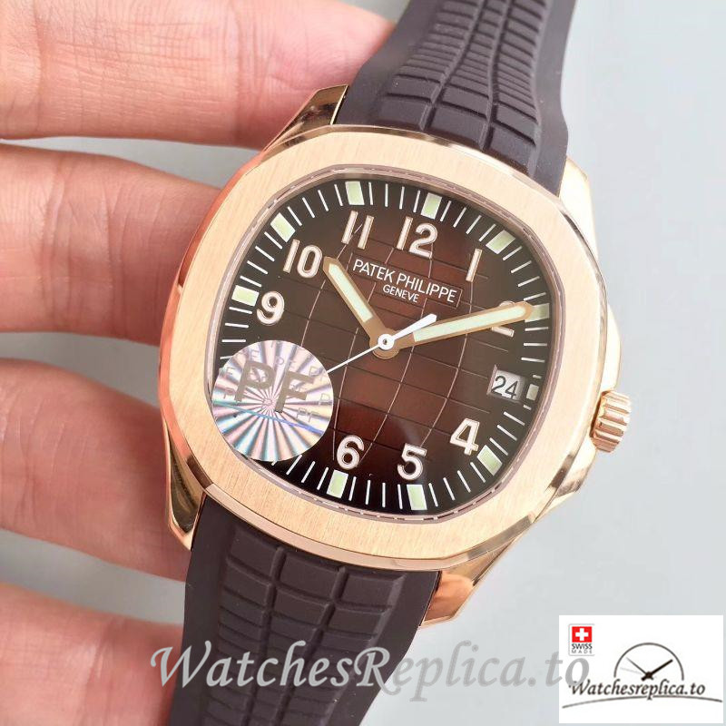 Swiss Patek Philippe Aquanaut Jumbo Replica 5167R-001 Brown Strap 40.5MM - WatchesReplica.to
