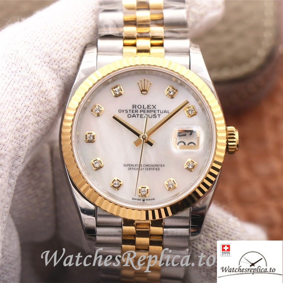 Swiss Rolex Datejust Replica 126233 Stainless steel strap 36MM - WatchesReplica.to