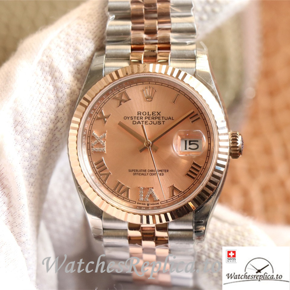 Swiss Rolex Datejust Replica 126233 Stainless steel strap 36MM - WatchesReplica.to