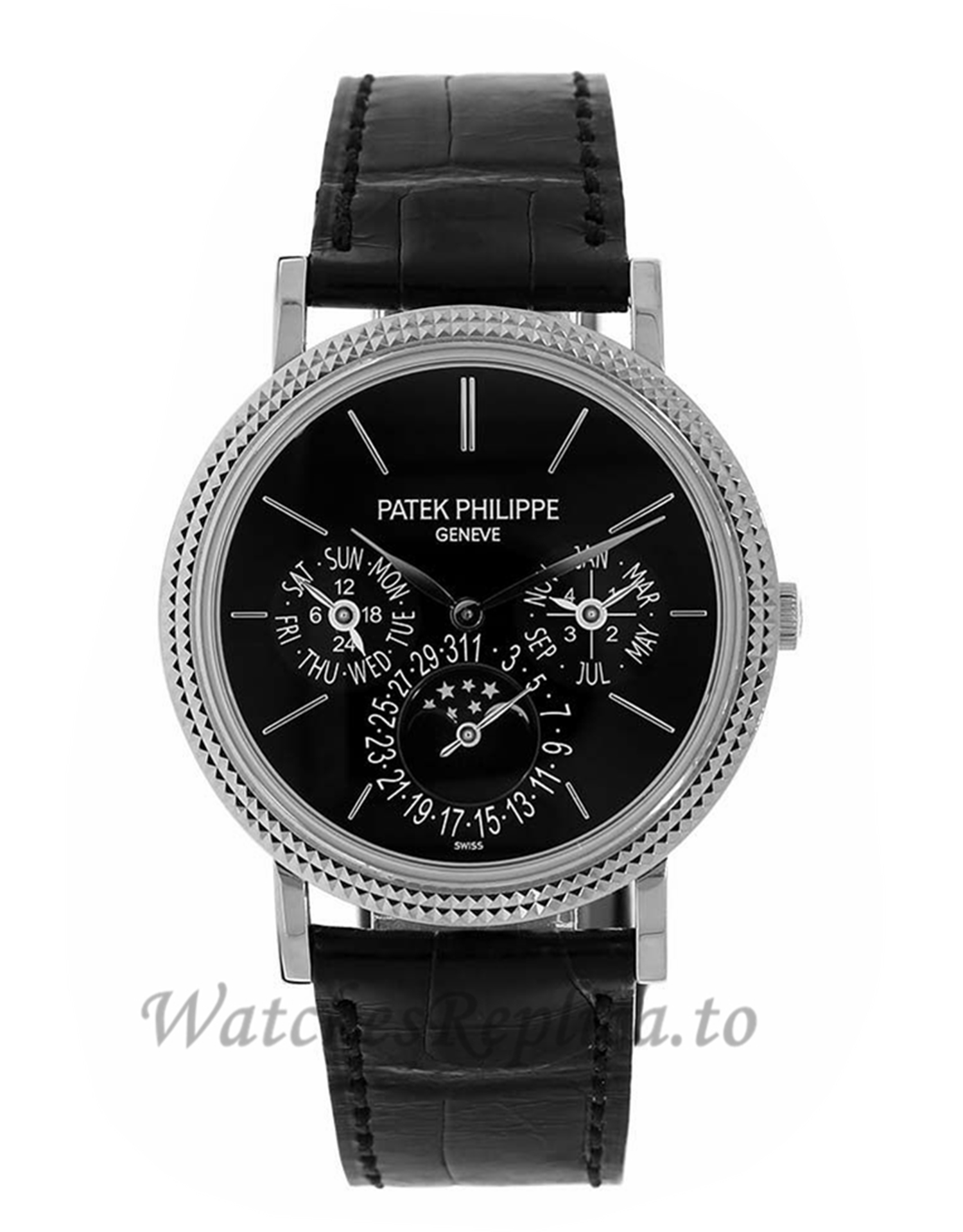 Patek Philippe Replica Grand Complications White Gold Perpetual Calendar Watch 5139G010 - WatchesReplica.to