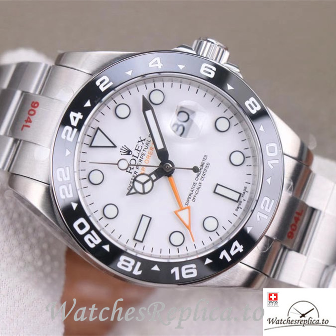 Swiss Rolex Explorer Replica 216570 77210 Stainless steel strap 42MM White Dial - WatchesReplica.to