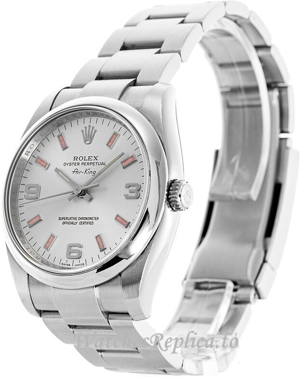 Replica Rolex Air King 114200-10 34MM Stainless steel strap Unisex Watch - WatchesReplica.to