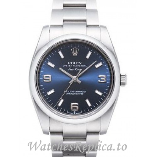 Replica Rolex Air King 114200-1 34MM Stainless steel strap Mens Watch - WatchesReplica.to