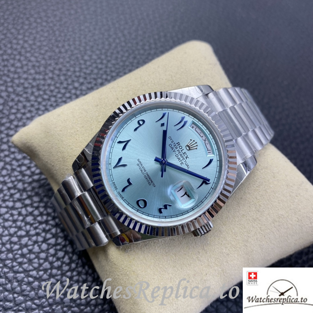 Swiss Rolex Day Date Replica 218399 Stainless steel strap 40MM - Replica Watches Shop