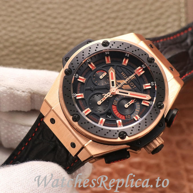 Hublot Replica Ferrari F1 Leather strap 46MM - WatchesReplica.to
