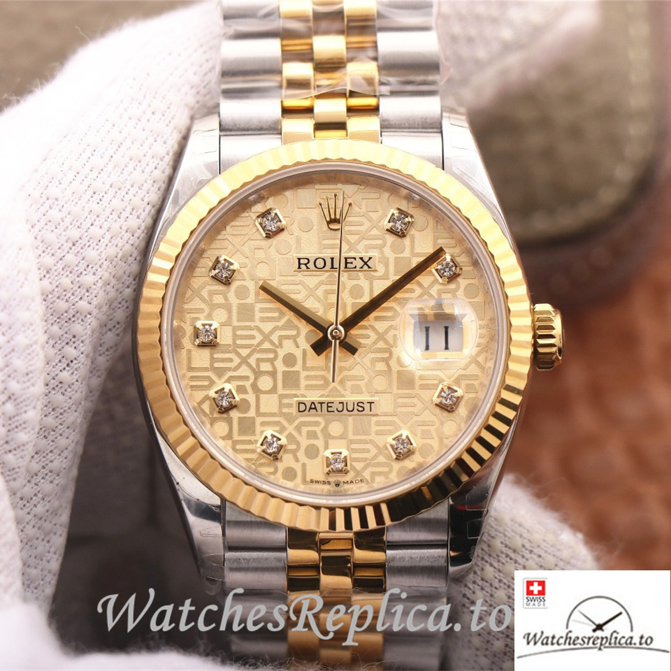 Swiss Rolex Datejust Replica 126233 Stainless steel strap 36MM - WatchesReplica.to