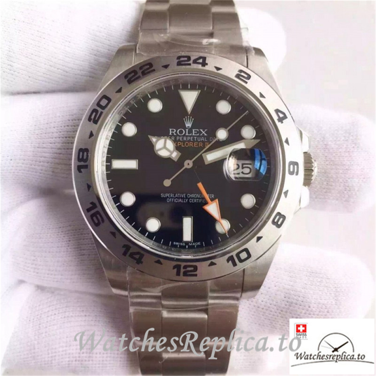 Swiss Rolex Explorer II Replica 216570 002 Stainless Steel Strap 42MM - WatchesReplica.to