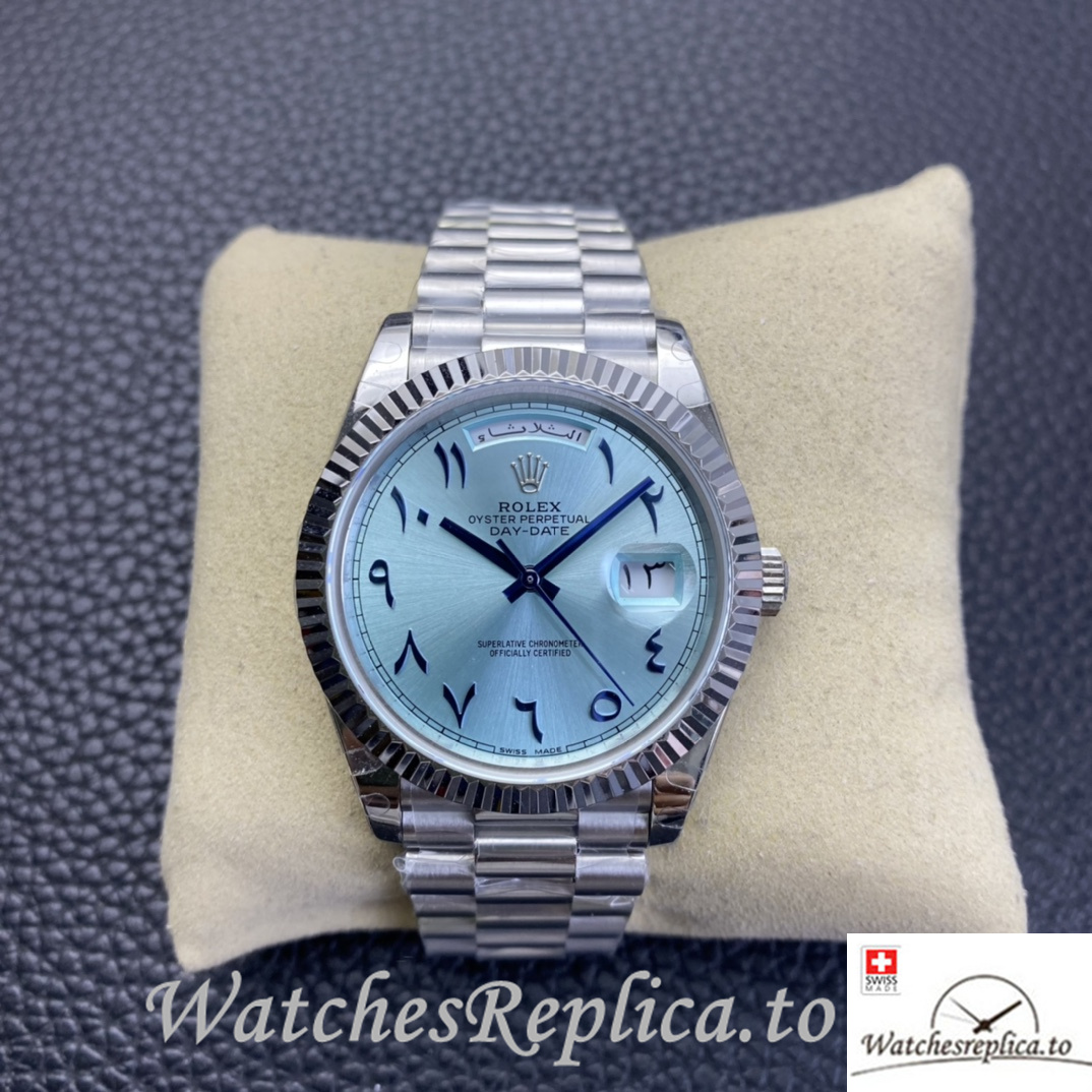 Swiss Rolex Day Date Replica 218399 Stainless steel strap 40MM - Replica Watches Shop