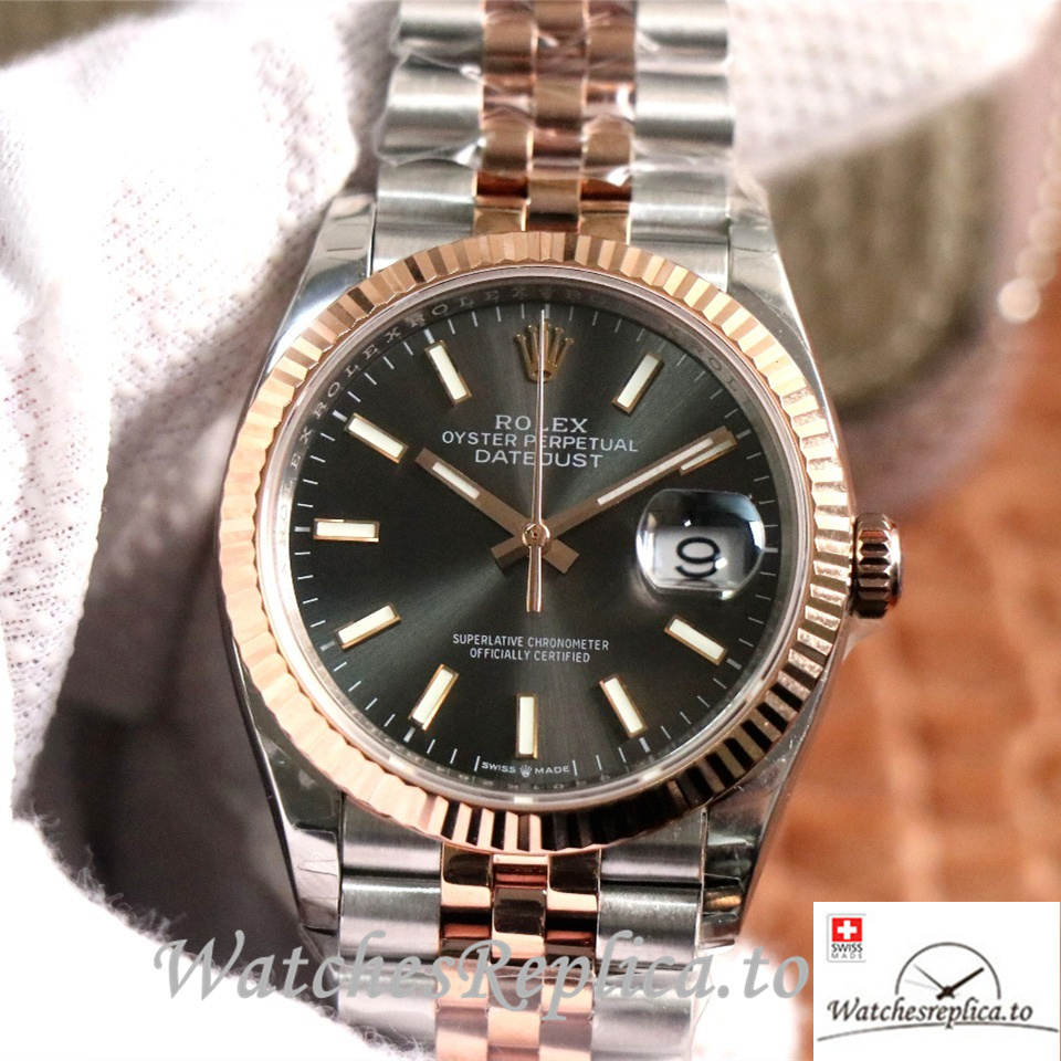 Swiss Rolex Datejust Replica 126233 Stainless steel strap 36MM - WatchesReplica.to