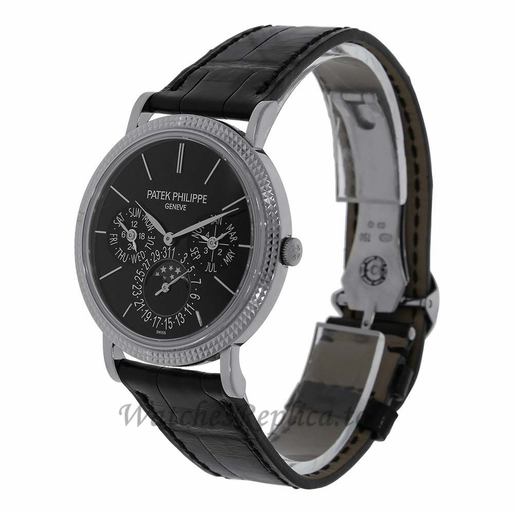 Patek Philippe Replica Grand Complications White Gold Perpetual Calendar Watch 5139G010 - WatchesReplica.to