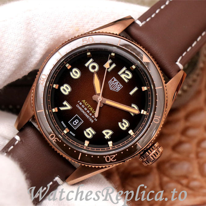 Tag Heuer Replica Autavia Leather strap 42MM - Replica Watches Shop