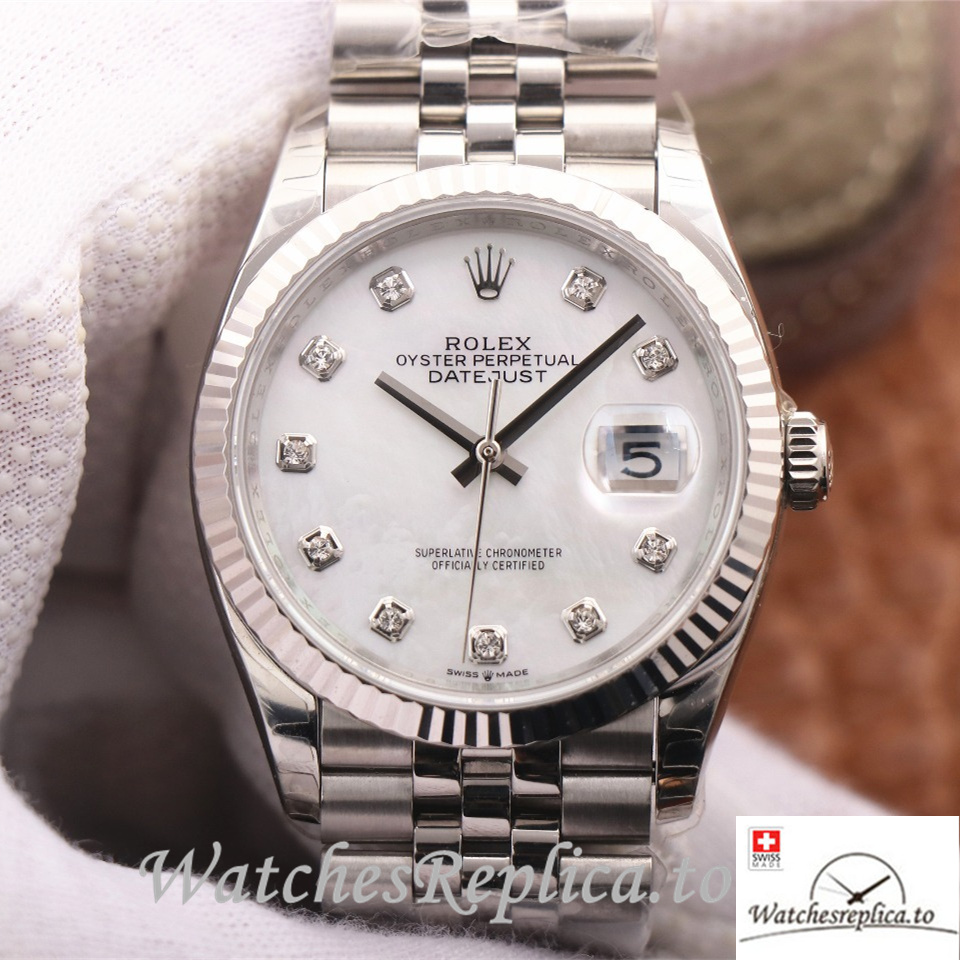 Swiss Rolex Datejust Replica 126233 Stainless steel strap 36MM - WatchesReplica.to