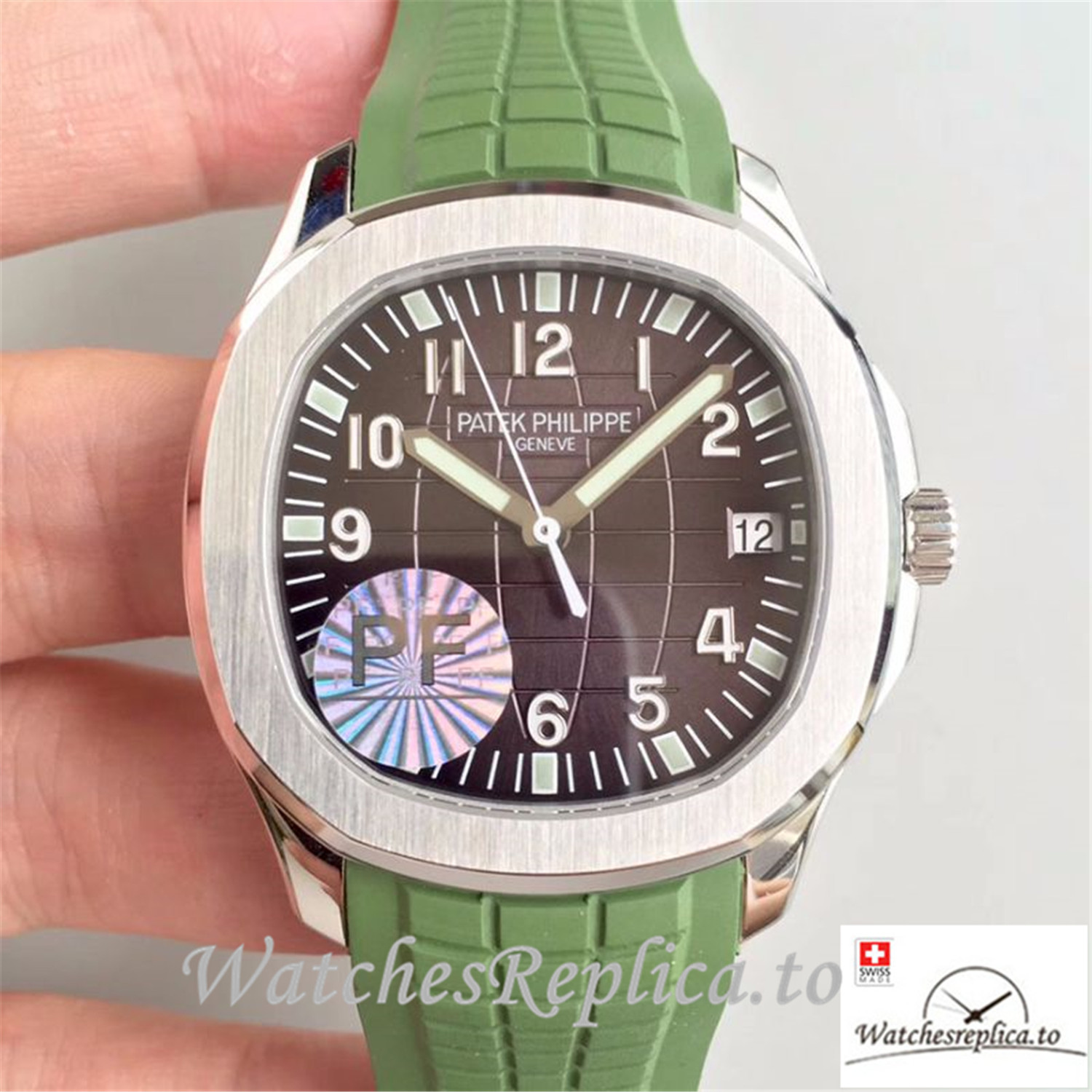 Swiss Patek Philippe Aquanaut Jumbo Replica 5167A-001 001 Green Strap 40.5MM - WatchesReplica.to