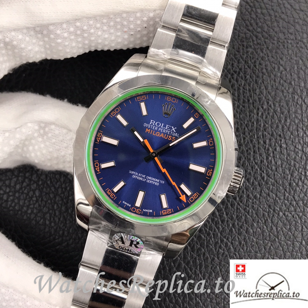 Swiss Rolex Milgauss Replica 116400 Stainless steel strap 40MM - Replica Watches Shop