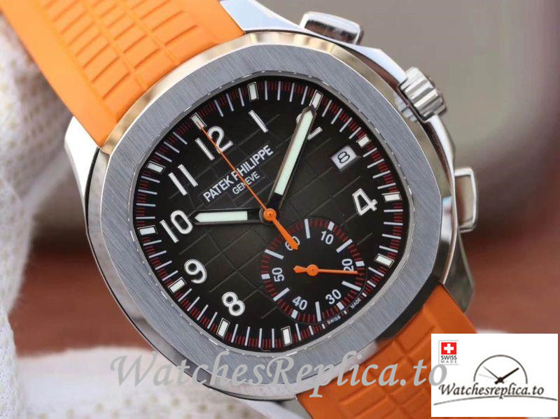 Swiss Patek Philippe Aquanaut Chronograph Replica 5968A Roman Markers 42MM - WatchesReplica.to