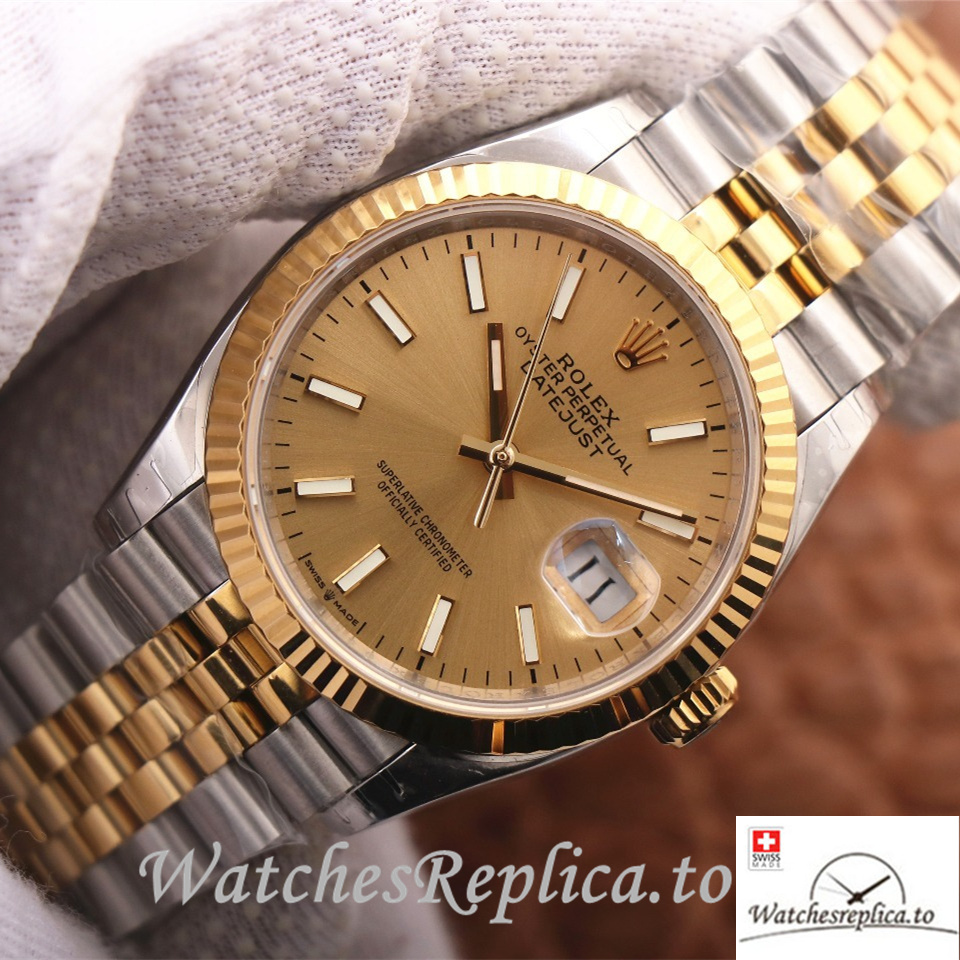 Swiss Rolex Datejust Replica 126233 Stainless steel strap 36MM - WatchesReplica.to