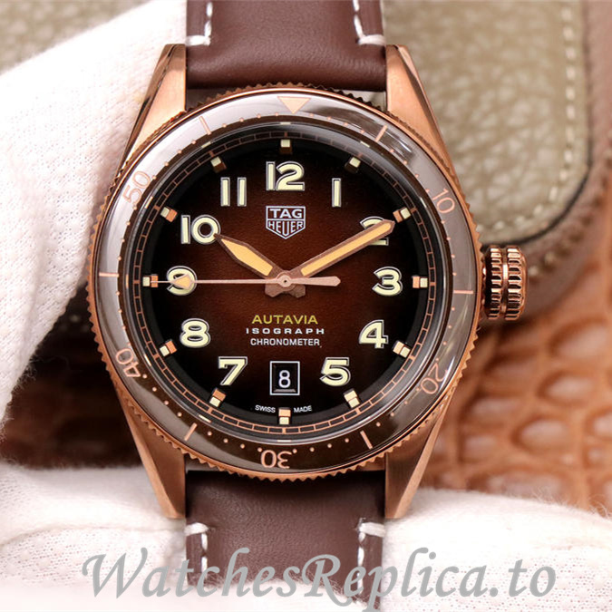 Tag Heuer Replica Autavia Leather strap 42MM - Replica Watches Shop
