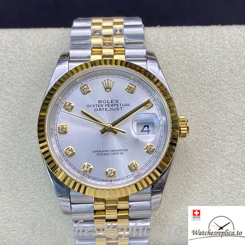 Swiss Rolex Datejust Replica 126233 Stainless steel strap 36MM Silver Dial - Replica Watches Shop
