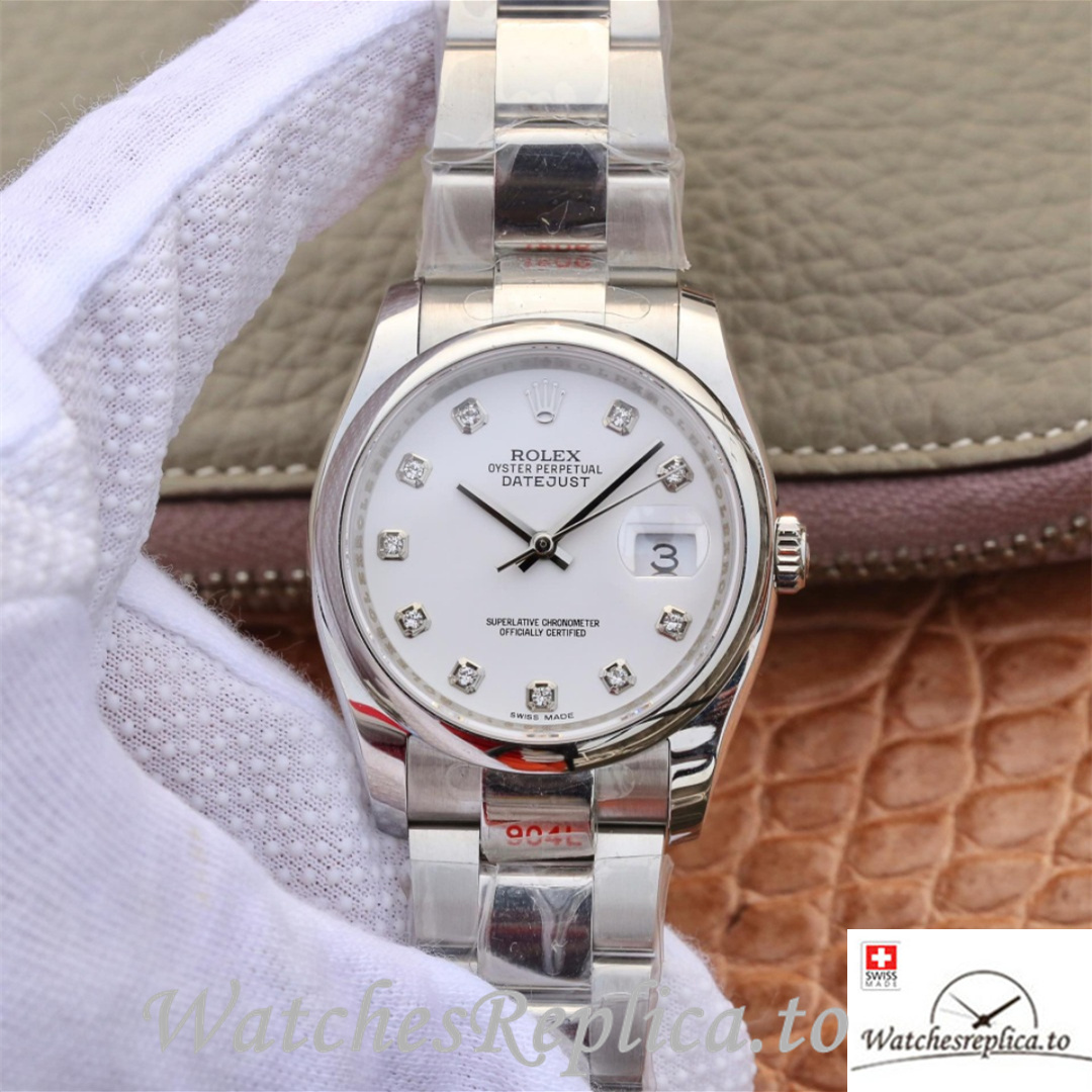 Swiss Rolex Datejust Replica 116200 Stainless steel strap 36MM - WatchesReplica.to