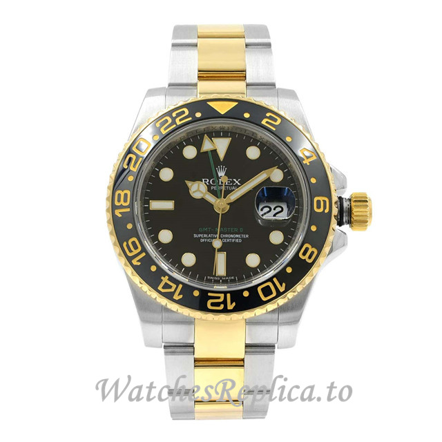 Replica Rolex GMT Master 116713 LN 40MM Stainless steel strap Mens Watch - Replica Watches Shop