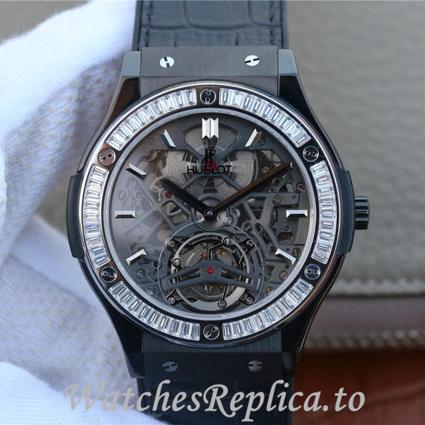 Hublot Replica HUBLOT Leather strap 42MM - WatchesReplica.to