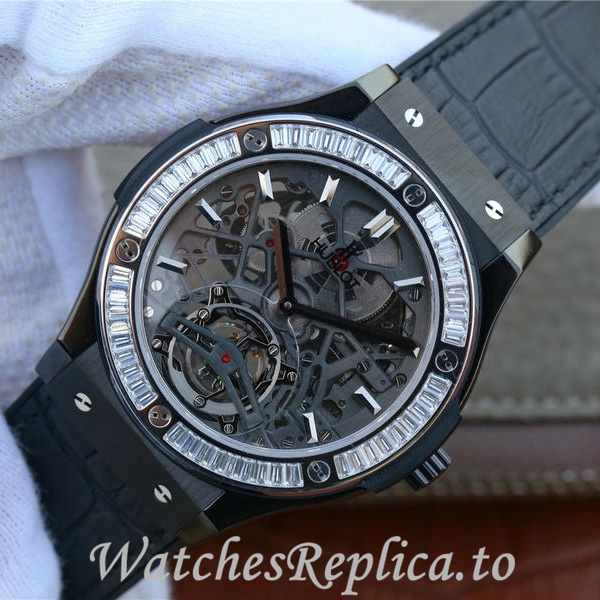 Hublot Replica HUBLOT Leather strap 42MM - WatchesReplica.to