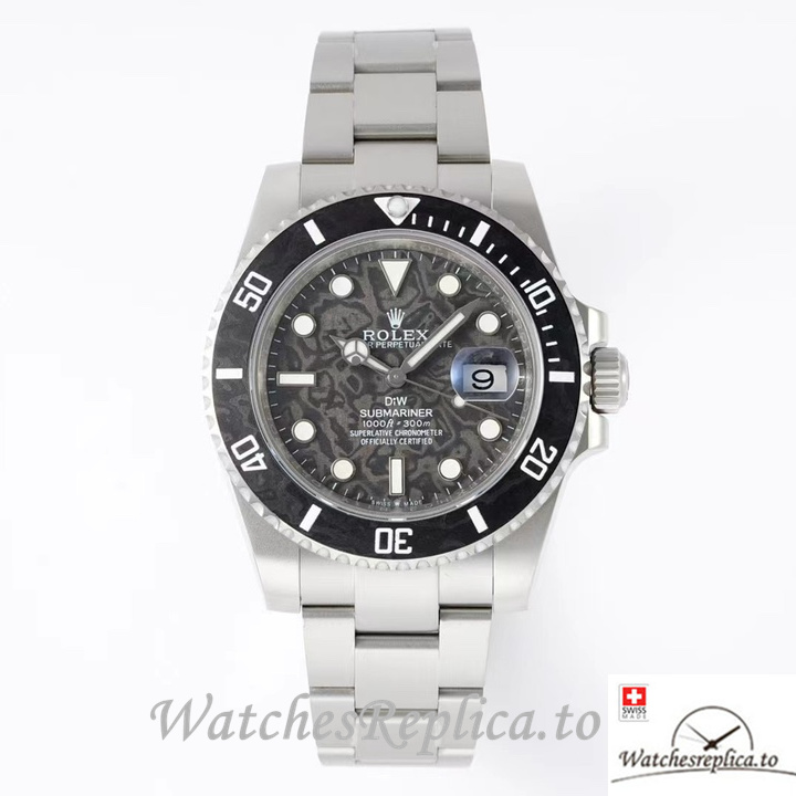Swiss Rolex Submariner Replica Stainless steel strap 40MM Black Dial - WatchesReplica.to