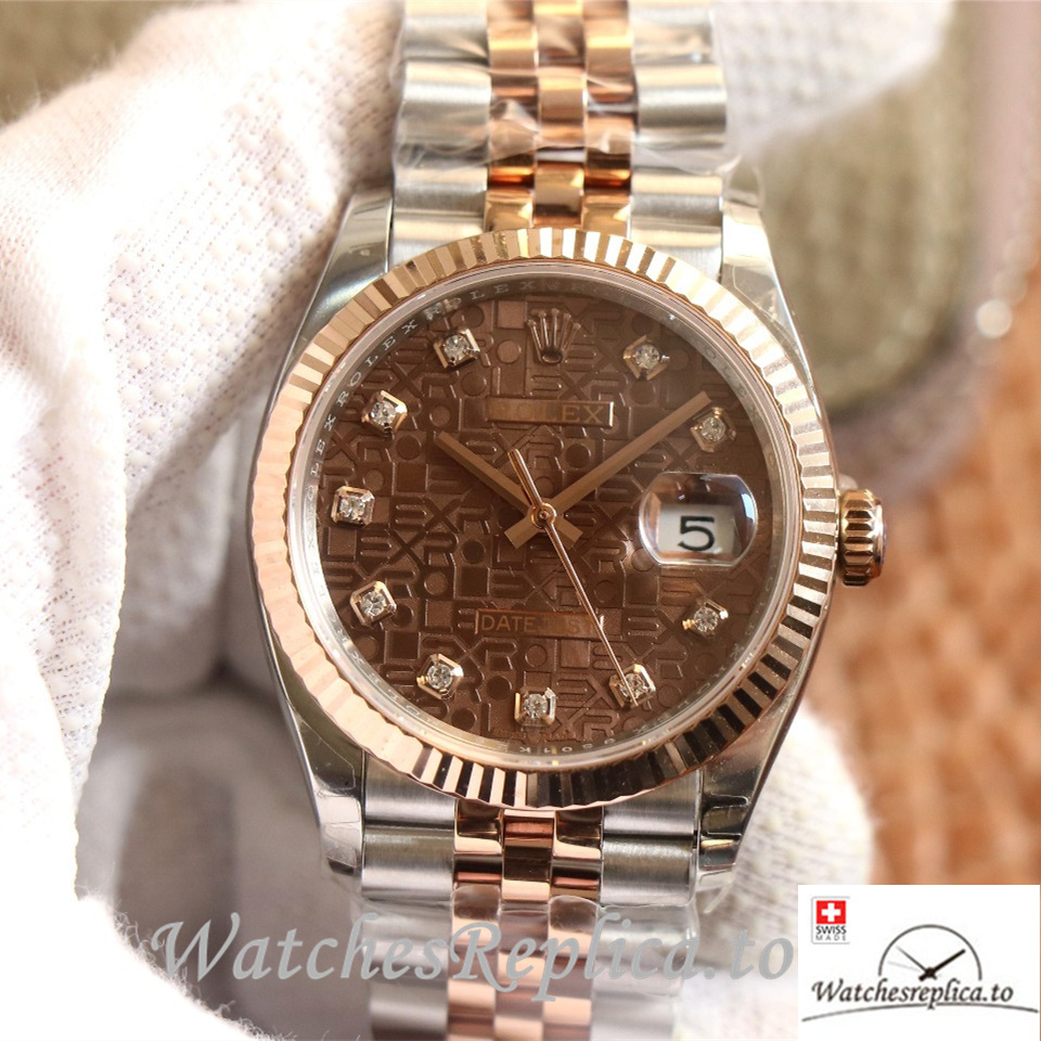 Swiss Rolex Datejust Replica 126233 Stainless steel strap 36MM - WatchesReplica.to