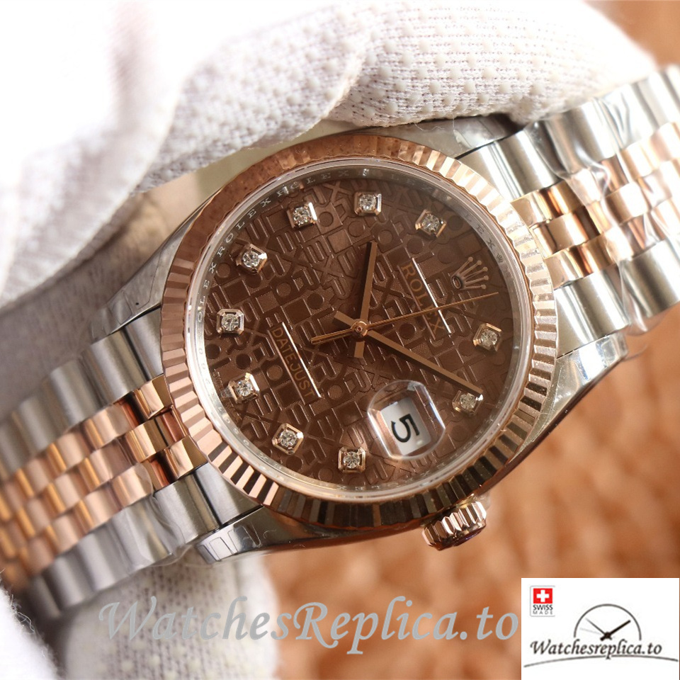 Swiss Rolex Datejust Replica 126233 Stainless steel strap 36MM - WatchesReplica.to