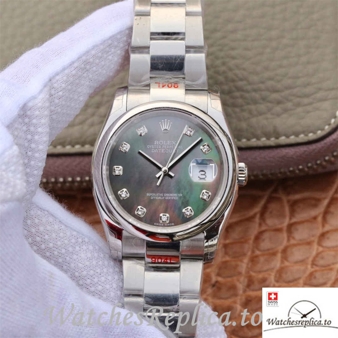 Swiss Rolex Datejust Replica 116200 Stainless steel strap 36MM - WatchesReplica.to