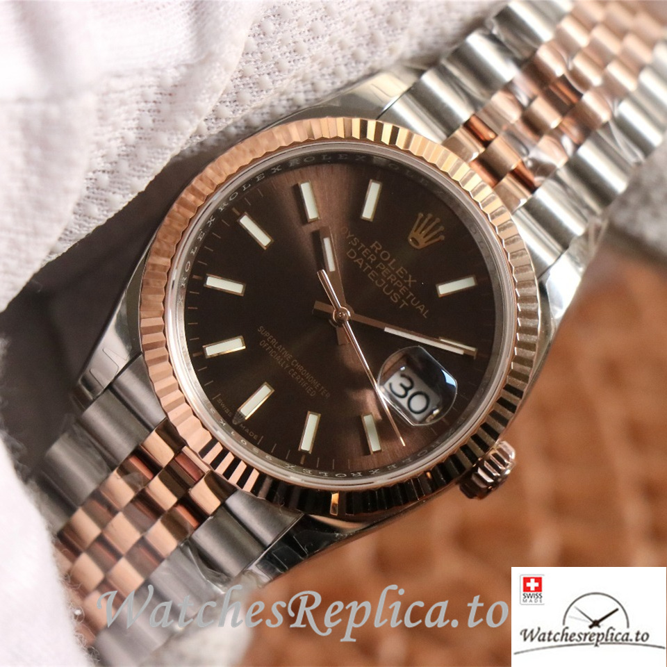Swiss Rolex Datejust Replica 126233 Stainless steel strap 36MM - WatchesReplica.to