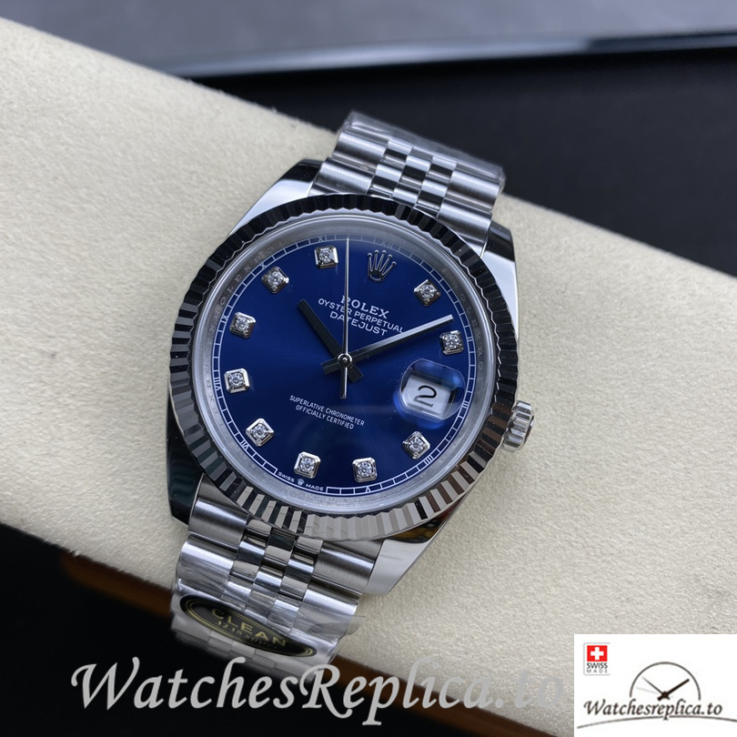 Swiss Rolex Datejust Replica 126334 Stainless steel strap 41MM Blue Dial - WatchesReplica.to