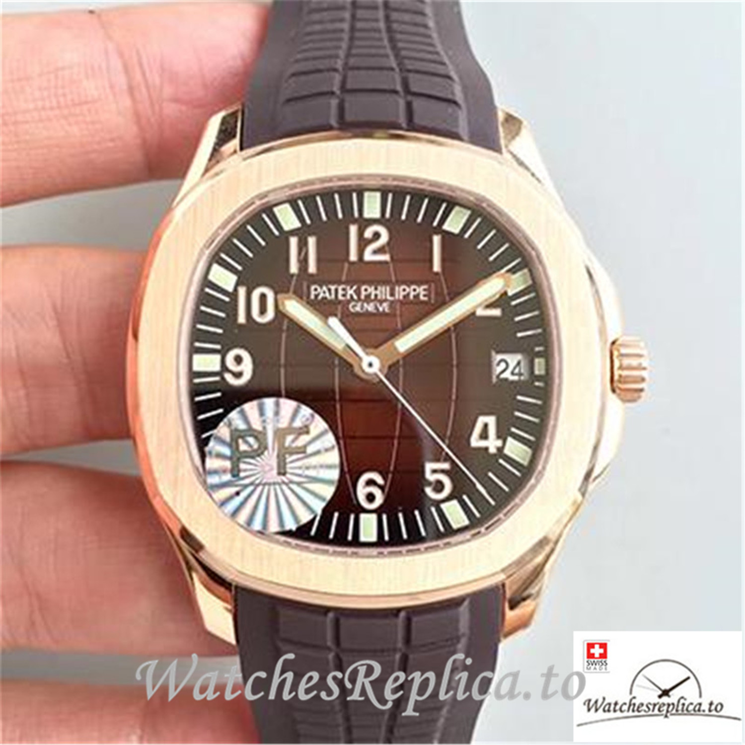 Swiss Patek Philippe Aquanaut Jumbo Replica 5167R-001 Brown Strap 40.5MM - WatchesReplica.to