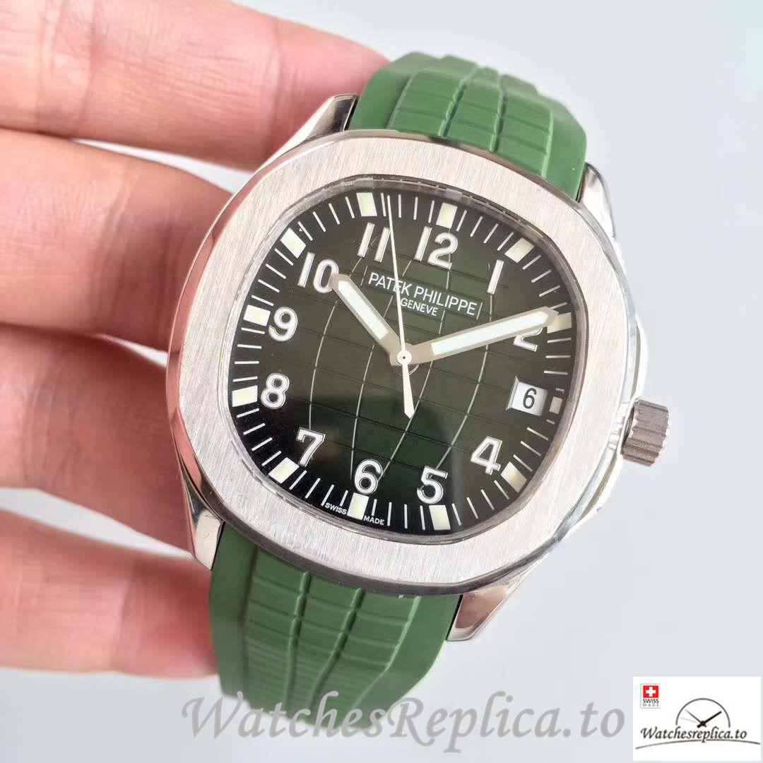 Swiss Patek Philippe Aquanaut Jumbo Replica 5167A Green Strap 40.5MM - WatchesReplica.to