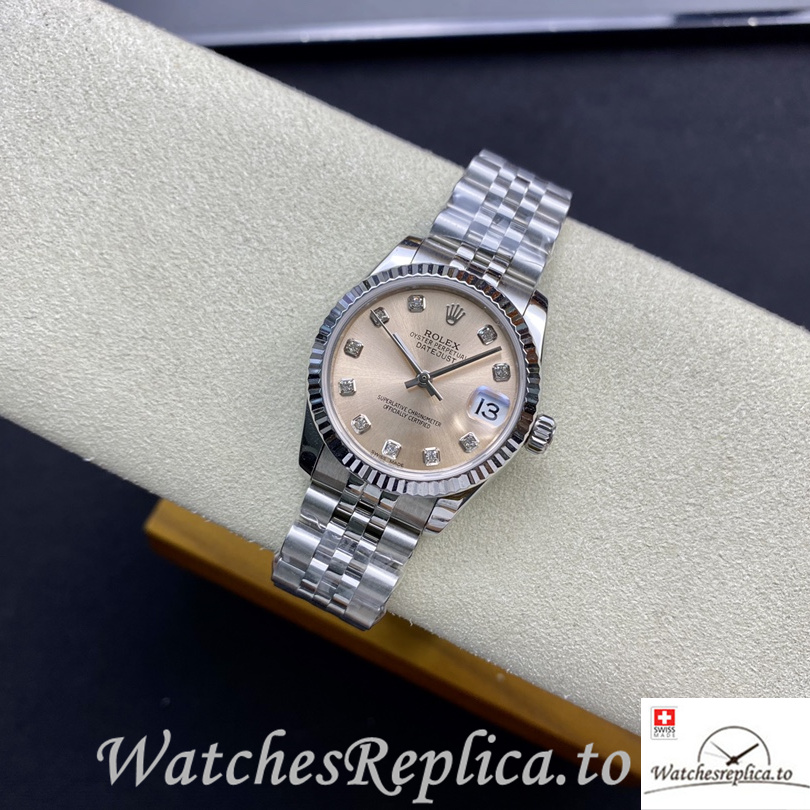 Swiss Rolex Datejust Replica 178384 Stainless steel strap 31MM Yellow Dial - Replica Watches Shop