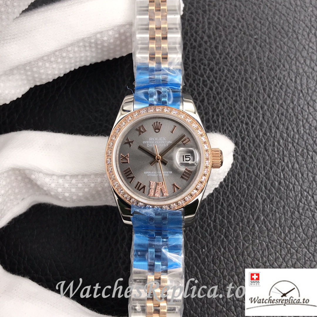Swiss Rolex Datejust Replica 279174 Stainless steel strap 28MM Silver Dial Diamonds - Replica Watches Shop